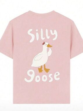 Kids "Silly Goose" Graphic Tee - Pink
